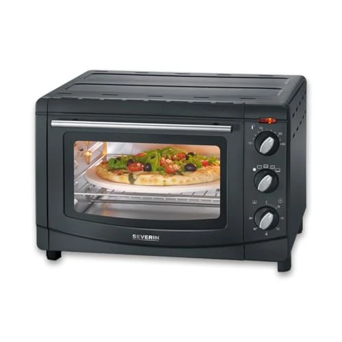 Oferta limitada: SEVERIN Horno tostador con 5 posiciones, mini horno eléctrico de convección, horno pequeño con piedra para pizzas y asador de pollos, 1500 W, 20 L, negro, TO 2068 de 129.90 EUR a 86.87 EUR (ahorro 33%)