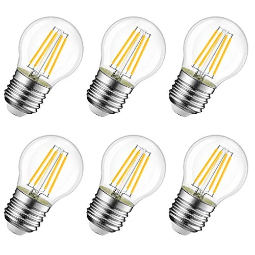 Begrenztes Angebot: LVWIT 5.5W E27 Filament LED Edison Lampe G45, 2700K Warmweiß, Ersatz für 60W Glühlampe, ultrahell 806 lm, nicht dimmbar, Rustikalampe Filamentstil klar (6er Pack) von 14.39 EUR auf 14.39 EUR (Rabatt 0%)