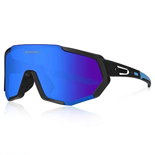 Offerta a tempo: Queshark Occhiali da Ciclismo Polarizzati per Ccchiali TR90 con Montatura per Uomo Donna con 3 Lenti Intercambiabili Anti-UV400 - 33% da 32.99 € a 21.99 €