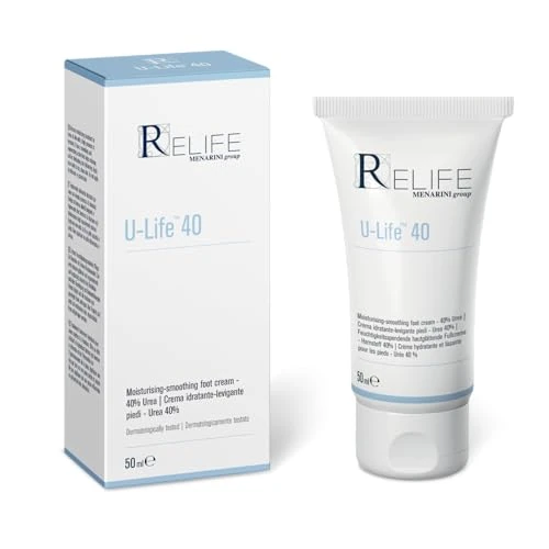 Offerta a tempo: Relife U-life 40 - Crema idratante e levigante piedi e ispessimenti cutanei con Urea al 40%. Crema da 50 ml - 9% da 19.90 € a 18.10 €