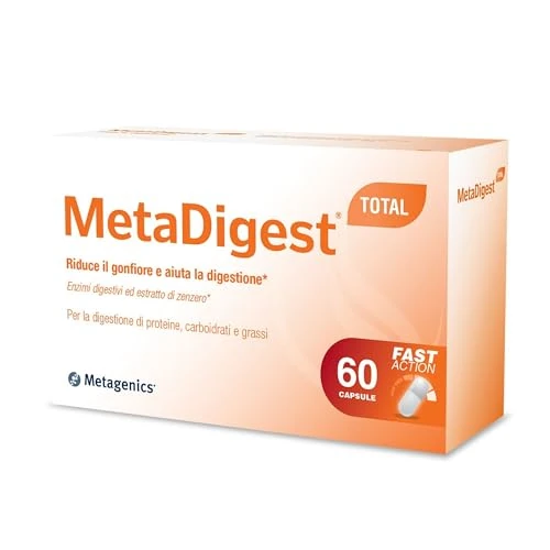 Metagenics Metadigest Total Integratore per la Digestione, 60 Capsule