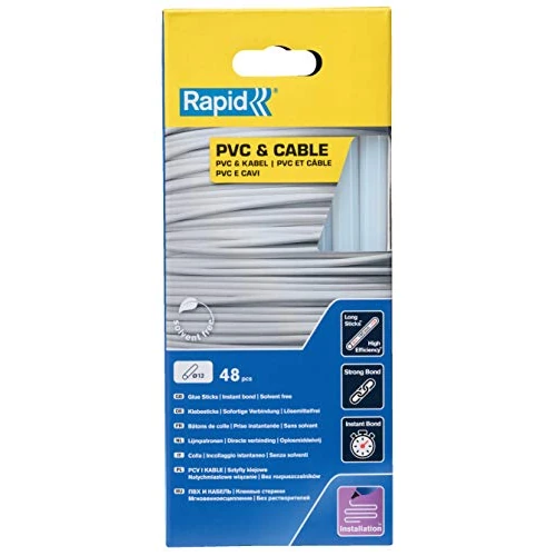 Limited-time offer: Rapid 5001413 12 mm Glue Sticks PVC & Cable, White, Ø12 x 190 mm from 15.62 £ to 15.62 £ (save 0.00%)