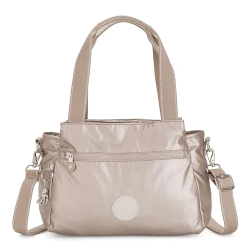 Oferta limitada: Kipling Alvar Bandolera Mediana, Metallic Glow (Plata) de 104.90 EUR a 56.00 EUR (ahorro 47%)