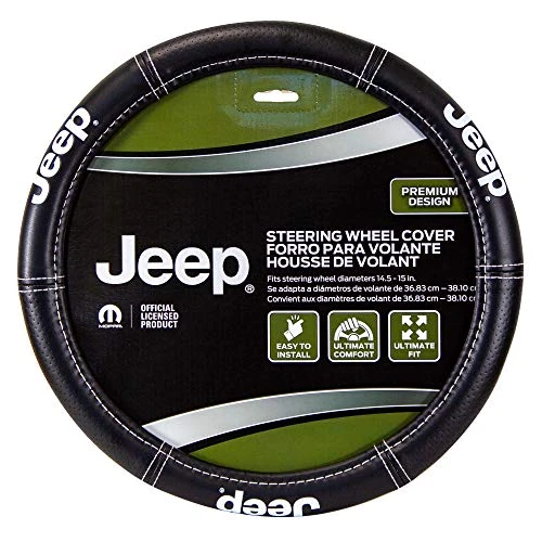 Tijdelijke aanbieding: Plasticolor 006695R01 Jeep Deluxe High Contrast Stitching Premium Stuurhoes voor Auto's, Trucks & SUV, Zwart van 31.23 € naar 31.23 € (0.00% korting)