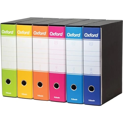 Offre limitée : Conf 6 Enregistreurs OXFORD G85 couleur MIX dos 8 cm f.to protocole ESSELTE de 65.31 € à 65.31 € (0.00% de remise)