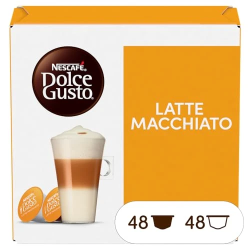 Offerta a tempo: NESCAFÉ DOLCE GUSTO Latte Macchiato con Caffè, 6 Confezioni da 16 Capsule (96 Capsule Compatibili Nescafé Dolce Gusto) - 44% da 39.08 € a 21.99 €