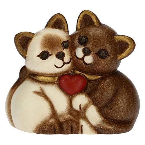 Offerta a tempo: THUN - Coppia di Gattini con Cuore - Bomboniere - Linea Cerimonia - Formato Mini - Ceramica - 33% da 17.90 € a 12.01 €