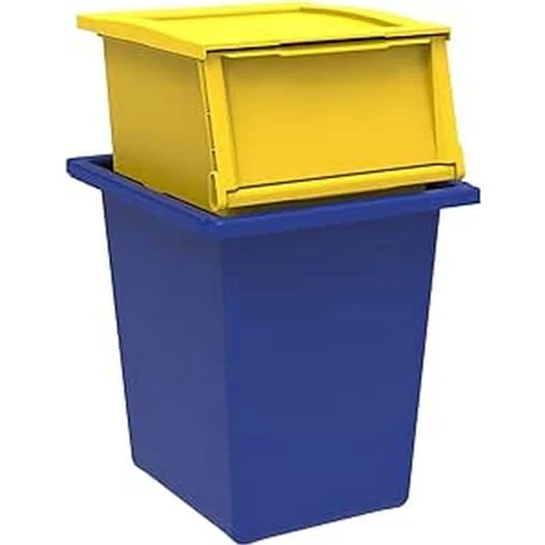 Offerta a tempo: TERRY Ecobin 25+30 Set 2 Contenitori per Il Riciclaggio dei Rifiuti. Colore: Giallo e Blu, Materiale: Polipropilene Antiurto, capacità 25 L + 30 L - 24% da 39.29 € a 29.99 €