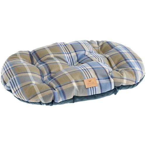 Limited offer: Ferplast Cat and Dog Padded Cushion Scott 78/8, Double-Sided, Tartan, Soft Velvet, Washable, Blue, L from 42.90 EUR to 36.47 EUR (save 15%)