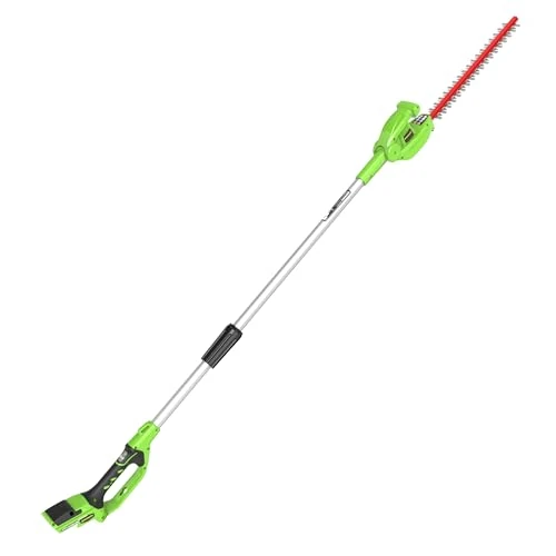 Oferta limitada: Greenworks G24PH51 Cortasetos Pértiga a Batería con Eje Divisible, Cuchillas Doble Acción 51 cm, Cortes 18 mm, Pivote Cabezal de 125°, 1500 spm SIN Batería 24 V ni Cargador de 69.99 EUR a 69.99 EUR (ahorro 0%)