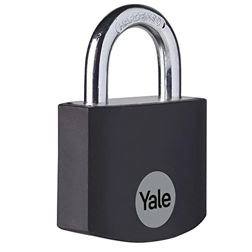 Limited-time offer: Yale - YE3B/32/116/1/BK Standard Security 32mm Aluminium Padlock - Black - Open Hardened Steel shackle - 3 keys from 11.93 £ to 4.79 £ (save 59.85%)