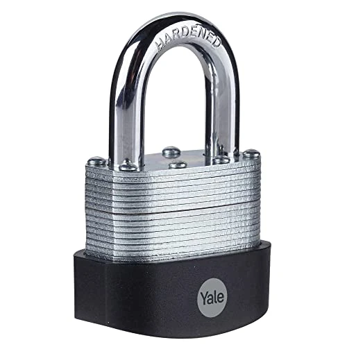 Limited-time offer: Yale - Y125B/50/129/1 High Security 50mm Laminated Steel Padlock - Open Hardened Steel Shackle - 3 Keys from 11.99 £ to 9.75 £ (save 19%)