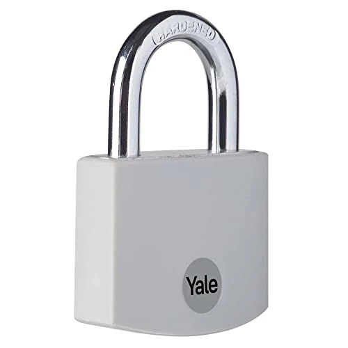 Offerta a tempo: Yale Lucchetto in alluminio YE3B/38/119/1/GR grigio, corpo 38mm, arco in acciaio, 3 chiavi - 40% da 8.99 € a 5.43 €