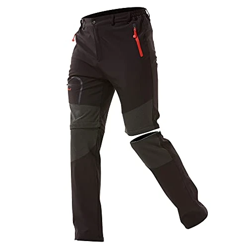 Offerta a tempo: Zoerea Pantaloni Trekking Uomo Asciugare Rapidamente Traspiranti Convertibile Pantaloncini Primavera Estate Sottile All'aperto Alpinismo Escursionismo Calzoni (L, Nero) - 22% da 42.99 € a 33.69 €