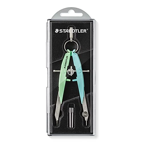 Limited-time offer: STAEDTLER Mars Comfort 556 00-PA1 Compass with Spindle Guide Centre Drive Spindle Precise Pastel Green and Pastel Blue Sturdy Case with Hinged Lid from 23.32 £ to 23.32 £ (save 0.00%)