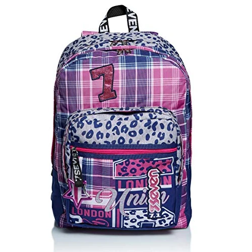 Zeitlich begrenztes Angebot: Seven Outsize, Schulrucksack mit Doppelfach und Fronttasche mit Organizer, Maxi Fassungsvermögen, Schule, Mädchen und Jungen, violett, Taglia unica, kinderrucksack von 57.69 € auf 57.69 € (0.00% Rabatt)