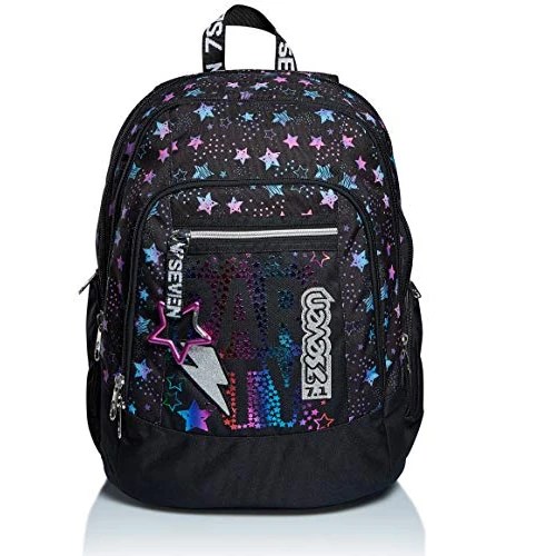 Offerta a tempo: Seven Zaino Advanced - DANCE PARTY, Nero, Doppio Scomparto, Tasche multifunzione, Tasca porta pc, Per bambini e ragazzi, Scuola e tempo libero - 44% da 89.90 € a 49.90 €