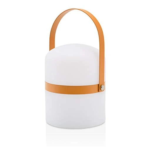 Oferta limitada: LUUK LIFESTYLE Gran linterna de diseño para exteriores e interiores, decoración moderna, recargable y portátil, en naranja curry mate de 47.99 EUR a 40.79 EUR (ahorro 15%)