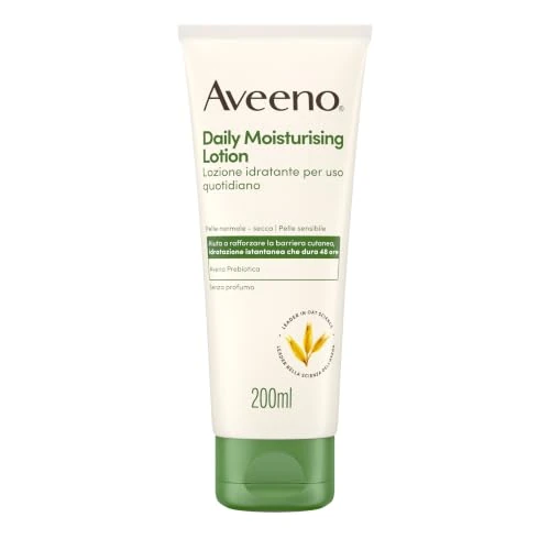 Oferta limitowana: Aveeno Codziennie Mosturising nawilżający krem do ciała, nawilżający krem do ciała z lawendy i prebiotycznego owsa, zapach lawendy do ciała, nawilżający krem do ciała, sucha, wrażliwa skóra, 300 ml z 56.49 zł na 56.49 zł (oszczędź 0.00%