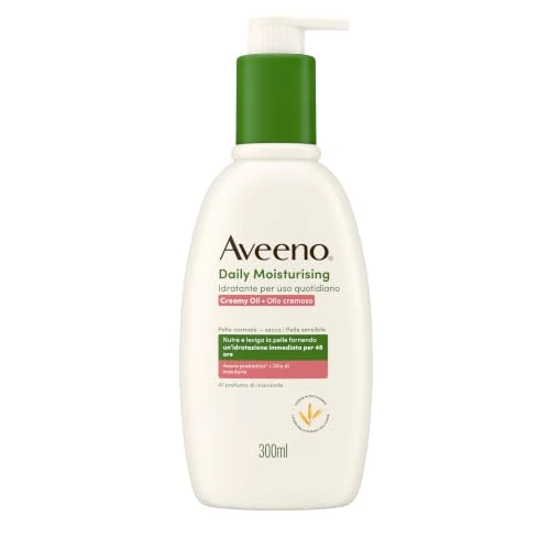 Oferta limitada: Aveeno Daily Moisturising Creamy Oil (300 ml), aceite corporal hidratante cremoso de uso diario con avena y almendras dulces, crema hidratante facial y corporal para piel seca de 14.50 € a 9.77 € (ahorro 33%)