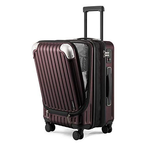 Offerta a tempo: LEVEL8 Valigia Bagaglio a Mano 55CM Espandibile Valigia Trolley Rigido Ultra Leggero in ABS+PC Valigie con Chiusura TSA e 4 Ruote Doppie Girevoli, 55x37x25CM, 42L, Rosso - 0.00% da 154.99 € a 154.99 €