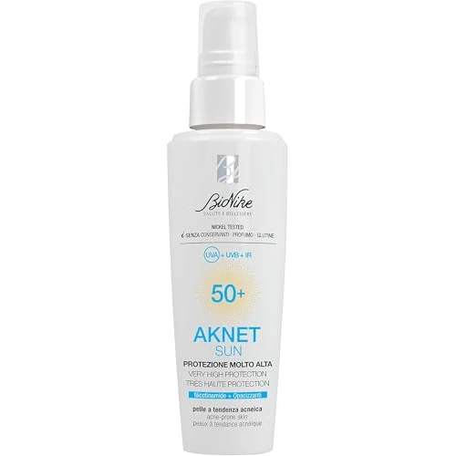 Offerta a tempo: BioNike Aknet - Sun SPF 50+, Fluido Solare Viso per Pelle a Tendenza Acneica, Formula con Polveri Opacizzanti, Resistente all'Acqua e Non Appiccicoso, 50ml - 24% da 18.90 € a 14.41 €