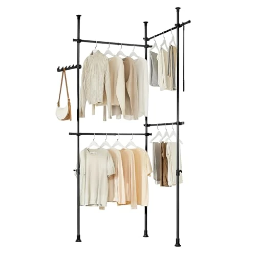 Offre limitée : SoBuy Portant à Vêtements Télescopique robuste avec tringles de 54.94 € à 54.94 € (0.00% de remise)