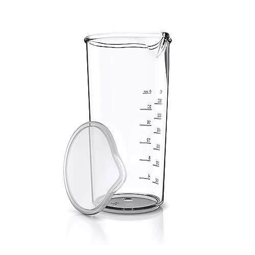 Offerta a tempo: Arendo – Bicchiere per mixer ad immersione da 600 ml – Ideale per frullatore a mano - Misuratore con tappo – Bicchiere per frullati in Copolimero SAN termoresistente - 0.00% da 18.85 € a 18.85 €
