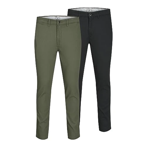 Offerta a tempo: JACK & JONES Uomo Jjimarco Jjdave Sa 2 Pack Pantaloni Not Applicable, Nero, 27/30 - 56% da 54.99 € a 24.42 €