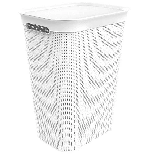 Offerta a tempo: Rotho Brisen Raccoglitore di lavaggio 50l con coperchio e 2 maniglie, Plastica PP senza BPA, Bianco(Vischio), 50 l 43.1 x 34.0 x 52.9 cm - 50% da 25.79 € a 12.90 €