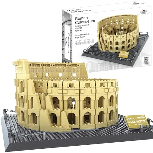 Limited-time offer: APOSTROPHE Games Roman Colosseum Building Block Set – 1756-Pieces Colosseum Model Building Blocks for Adults and Kids – Italy’s Colosseum Architecture Kit Famous Landmark Series from 69.99 GBP to 59.99 GBP (save 14%)