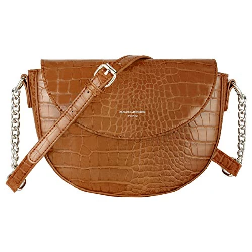 Oferta limitada: David Jones Bolso Bandolera Cocodrilo Mujer Bolso Hombro Cruzados Cuero PU Pequeño Messenger Crossbody Bag Pochette Piel Croco Elegante Clutch Pochette Media Vuelta Luna Camel Marrón de 36.99 EUR a 23.99 EUR (ahorro 35%)