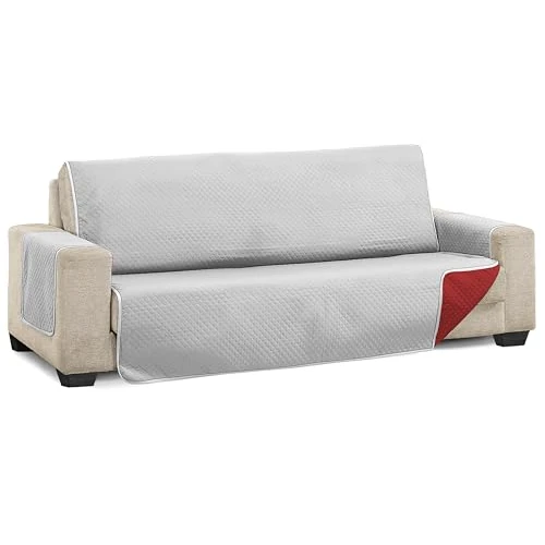 Martina Home Sofabezug, Durchmesser 2 Plätze Rot/Grau