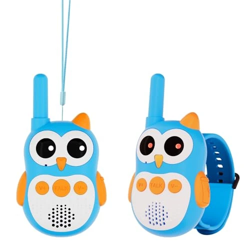 Retevis Walkie Talkie Bambini, Giochi Bambini con Occhi LED, Walkie Talkie Giocattoli Bambina Bambini, Regalo Bambino 4-8 Anni Regali Gioco per Famiglie da Esterno