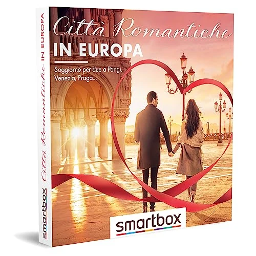 Offerta a tempo: Smartbox - Cofanetto Regalo Città romantiche in Europa - Idea Regalo per la Coppia - Un Soggiorno con Colazione, Cena o Accesso Spa per 2 Persone - 20% da 199.90 € a 159.92 €