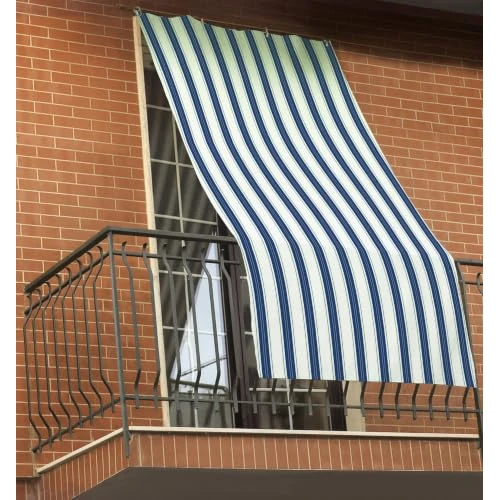Oferta limitada: GEMITEX Toldo de Rayas Azules, 150 x 290 cm, con Ojales y Ganchos para una fácil instalación. Protege tu casa del Sol y CREA Zonas sombreadas. Campaña, mar, Camping, Playa de 23.46 € a 22.24 € (ahorro 5%)