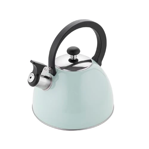 Offerta a tempo: FLORINA Bollitore Acqua (2,5 l) I Bollitore da Fornello BRILLO I Bollitore con Manico in Bachelite I Antigraffio I Bollitore per Fornelli a Induzione, Gas, Elettrici I Colore: Menta - 3% da 25.21 € a 24.54 €