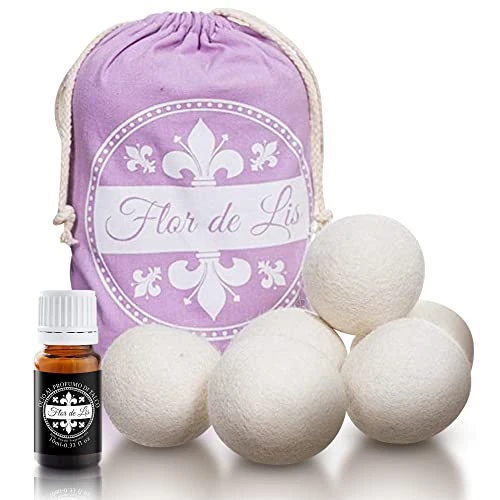 Offerta a tempo: Novità Palline Per Asciugatrice di lana con olio al profumo di talco Esclusivo,L'unico Made In EU, Ammorbidente Biancheria, Palle Con profumatore Per bucato, Gomitolo Cattura Peli - 48% da 19.97 € a 10.42 €