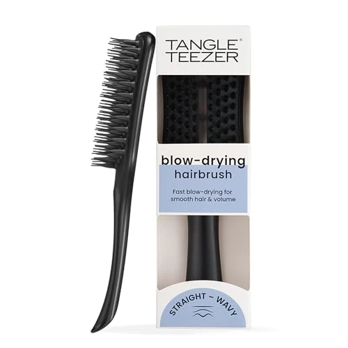 Tangle Teezer Easy Dry & Go Belüftete Haarbürste für Feines bis Mitteldickes Nasses Haar – Verleiht Volumen, Glätte & Glanz – Reduziert Föhnzeit & Schäden - Schwarz