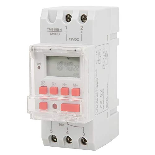 Tijdelijke aanbieding: Digitale Tijdschakelaar 12V DC 30A, Wekelijkse Programmeerbare Timer met LCD Display, Countdown Functie, DIN-rail Montage, 16 AAN/UIT Programma's per Dag van 23.15 € naar 23.15 € (0.00% korting)