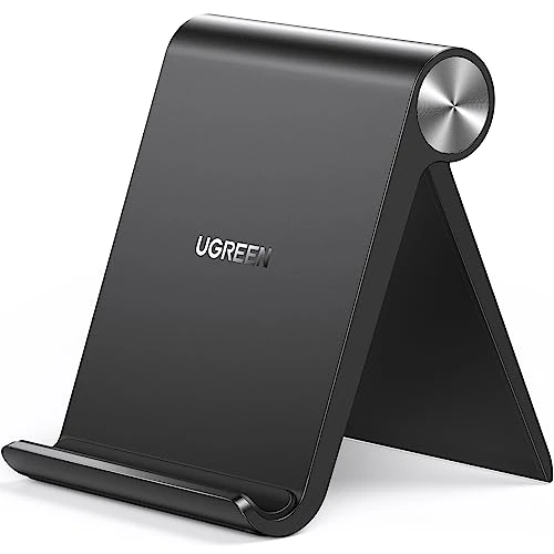Offerta a tempo: UGREEN Porta Cellulare Tavolo, Supporto Telefono Scrivania Portatile Regolabile 100°, Compatible con iphone 17 Pro Max Air/16/15/14 ;samsung galaxy S25/S24; google pixel 10/9/8, Nero - 24% da 8.99 € a 6.83 €