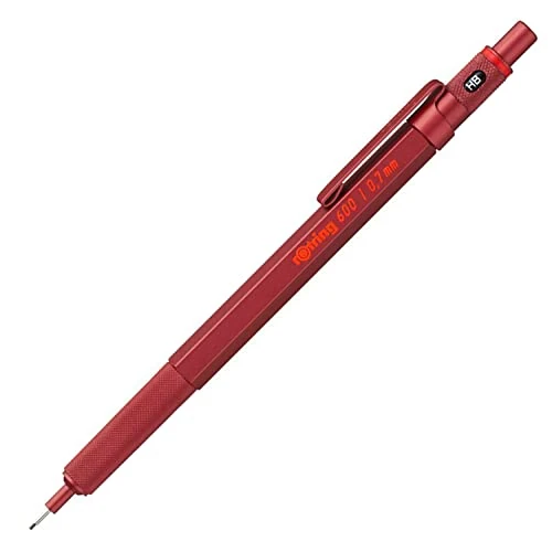 Limited-time offer: rOtring 600 Mechanical Pencil | HB 0.7 mm | Red All-Metal Body | Hexagonal Barrel from $22.90 to $22.90 (save 0.00%)