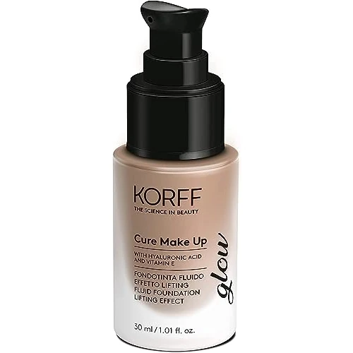Korff Fondotinta Fluido Effetto Lifting Glow, Formula Anti-età e Lunga Tenuta con acido ialuronico 05, 30ml