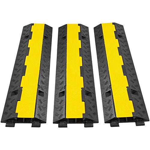 Tijdelijke aanbieding: VEVOR 3 stuks hellingen, kabelbescherming, 2 kanalen, kabeldoorvoer, 98 cm, pvc-bescherming, rubber van 49.40 € naar 49.40 € (0.00% korting)