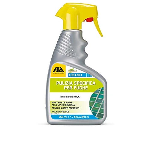 Offerta a tempo: FILA Solutions FUGANET Detergente Fughe Pavimenti Piastrelle - 750ml | Formula senza acidi né ipoclorito, pulisce a fondo le fughe cementizie senza corrodere o intaccare le piastrelle - 14% da 11.29 € a 9.74 €