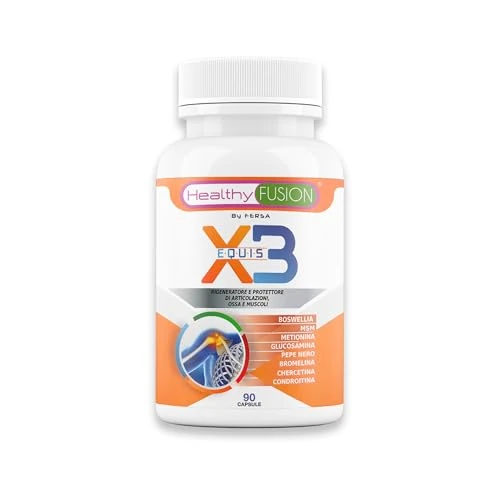 Offerta a tempo: Healthy Fusion X3 Curcuma con Glucosamina, Condroitina e Collagene | Potente Anti-Infiammatorio e Antidolorifico Naturale | Elimina i Dolori Muscolari | Articolazioni e Ossa 90 Capsule — 30% da 18,95 € a 13,23 €