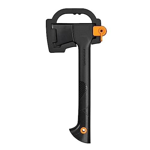 Offerta a tempo: Fiskars Ascia Universale, Solid, Fodero per la Lama e il Trasporto, Rivestimento Antiaderente, Lama in Acciaio/Manico in Plastica Rinforzata con Fibra di Vetro, Nero, A6, 39 cm, 652 g, 1052046 - 28% da 53.43 € a 38.55 €