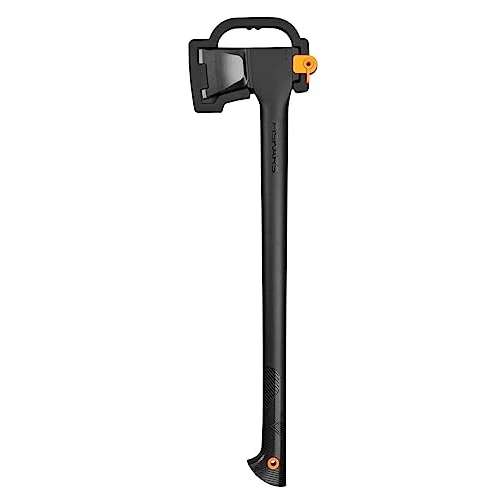 Offerta a tempo: Fiskars Ascia da Spacco L, Solid, Fodero per la Lama e il Trasporto, Rivestimento Antiaderente, Lama in Acciaio/Manico in Plastica con Fibra di Vetro, Nero/Arancione, A19, 65 cm, 1,6 kg, 1052044 - 43% da 83.64 € a 47.66 €