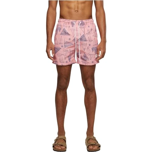 Offerta a tempo: URBAN CLASSICS Costume da Bagno Uomo, Pantaloncini da Bagno ad Asciugatura Rapida, Boxer da Bagno Surf e Attivitá Sportiva, Colore yacht aop, XL - 50% da 24.90 € a 12.49 €