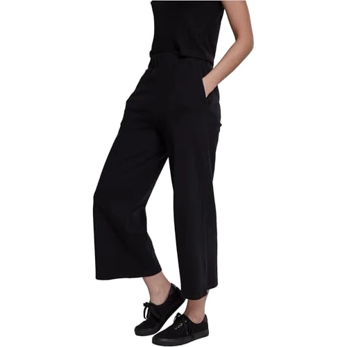 Tijdelijke aanbieding: Urban Classics dames Sportbroek Ladies Wide Viscose Culotte, black, L van 34.90 € naar 23.79 € (32% korting)